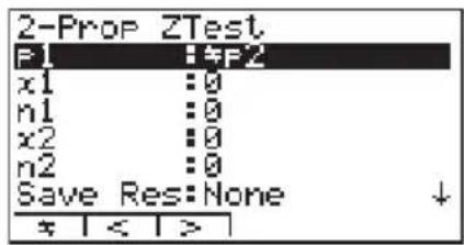 CASIO Algebra FX 1.0 Plus - - 1-Prop Z-Test (Z-Test für einen unbekannten Anteilswert) - 4