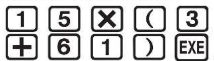 CASIO Algebra FX 1.0 Plus - Klammerrechnungen - 1