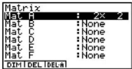 CASIO Algebra FX 1.0 Plus - ■ Eingeben und Editieren von Matrizen - 1