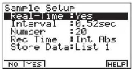 CASIO Algebra FX 1.0 Plus - - Veränderung der Einstellungen für die Datenerfassung - 1