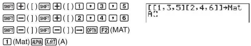 CASIO Algebra FX 1.0 Plus - • MAT-Menüs sind die folgenden Daten als - 2