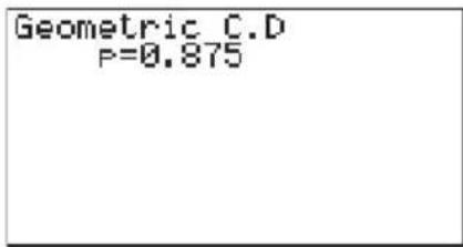 CASIO Algebra FX 1.0 Plus - - Verteilungsfunktion einer geometrischen Verteilung - 3