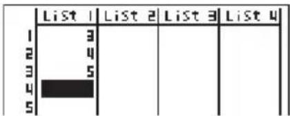 CASIO Algebra FX 1.0 Plus - - Einzel-Eingabe der Listenelemente - 3