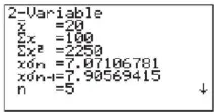 CASIO Algebra FX 1.0 Plus - ■Statistische Berechnungen mit einer zweidimensionalen Stichprobe - 1