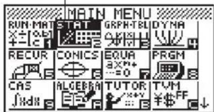 CASIO Algebra FX 1.0 Plus - ●Wählen eines Icons - 1