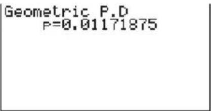 CASIO Algebra FX 1.0 Plus - - Einzelwahrscheinlichkeit einer geometrischen Verteilung - 3