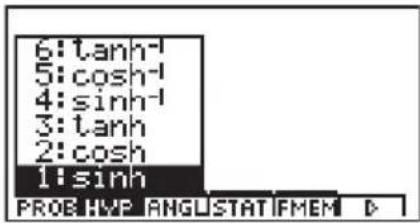 CASIO Algebra FX 1.0 Plus - Über das Funktionstastenmenü (Untermenüs) - 1
