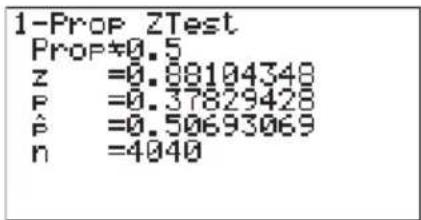 CASIO Algebra FX 1.0 Plus - - 1-Prop Z-Test (Z-Test für einen unbekannten Anteilswert) - 2