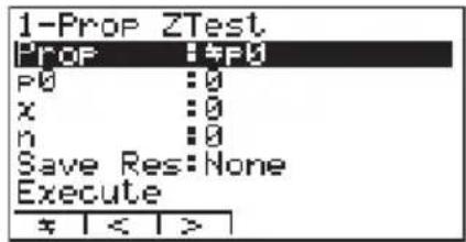 CASIO Algebra FX 1.0 Plus - - 1-Prop Z-Test (Z-Test für einen unbekannten Anteilswert) - 1