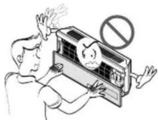 LG ARNU07GSEL1 - Einlassgitter des Gerätes während des Betriebs nicht öffnen. (Den elektrostatischen Filter, falls vorhanden, nicht berühren.) - 1