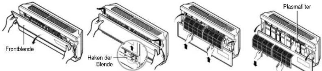 Frontblende Haken der Blende Plasmafilter