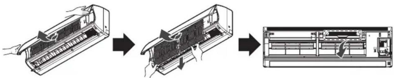 LG ARNU07GSBR4 - Herausnehmen der Filter - 1