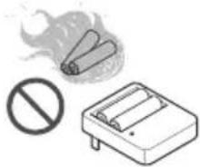 LG ARNU07GB1G1 - Batterien nicht wieder aufladen oder auseinander bauen. Batterien niemals in ein Feuer werfen. - 1