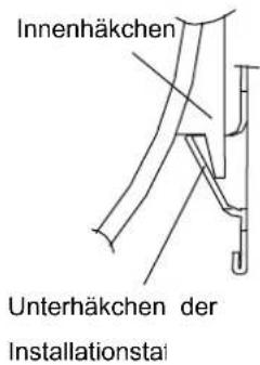Innenhäkchen Unterhäkchen der Installationstai