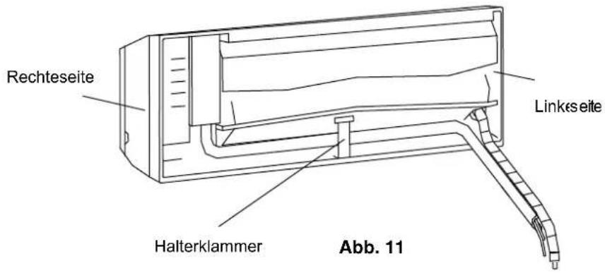 Rechteseite Linkseite Halterklammer Abb. 11