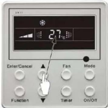GREE GTH 36 K3FI-GUHD 36 NM3FO - Temperatureinstellung - 1