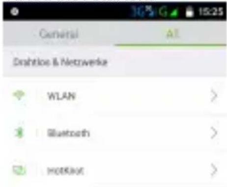 General Drahtlos & Netzwerke WLAN Bluetooth HotKnot