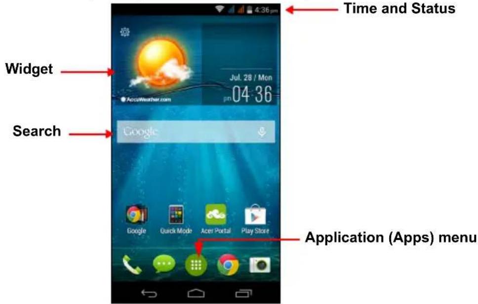 ACER Liquid Z500 Duo - The Home screen - 1