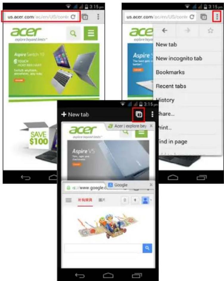 ACER Liquid Z500 Duo - Using the browser - 1