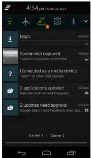 ACER Liquid Z500 Duo - Notification and status area - 2