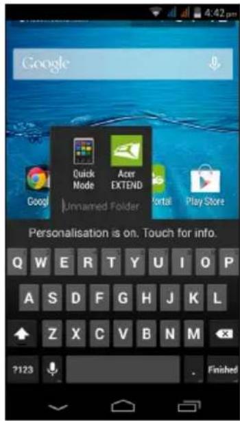 ACER Liquid Z500 Duo - Adding or removing folders - 2
