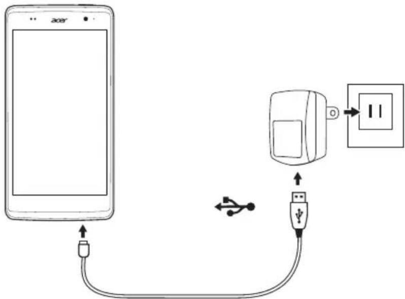 ACER Liquid Z500 Duo - Charging the battery - 1