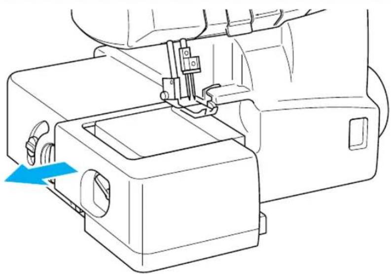 BROTHER 1134DW - Extraiga el suplemento para la mesa para realizar la costura sin brazo - 1
