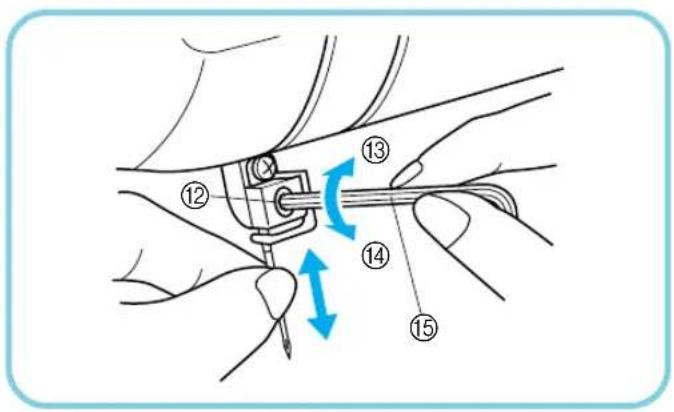 Diagram illustrating a mechanical or electrical component with numbered parts and directional arrows indicating motion or movement.