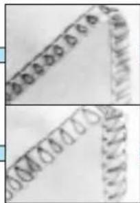 Cropped image showing two cropped text fragments with partially visible characters, likely from a document or label.