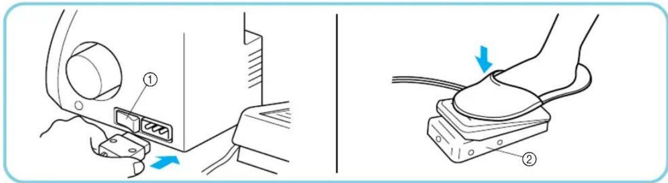 Technical diagram showing two mechanical assembly steps with labeled components and directional arrows indicating movement or force.