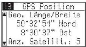 13 GPS Position Geo. Länge/Breite 50°32'54" Nord 8°30'37" Ost Anz. Satellit.: 5