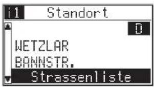 i1 Standort WETZLAR BANNSTR. Strassenliste
