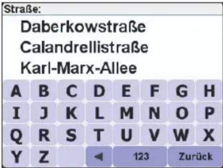 Straße: Daberkowstraße Calandrellistraße Karl-Marx-Allee A B C D E F G H I J K L M N O P Q R S T U V W X Y Z 123 Zurück