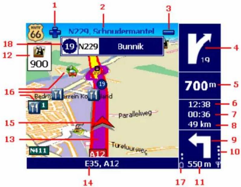 ROUTE 66 Chicago 9000 - Understanding the navigation screen - 1