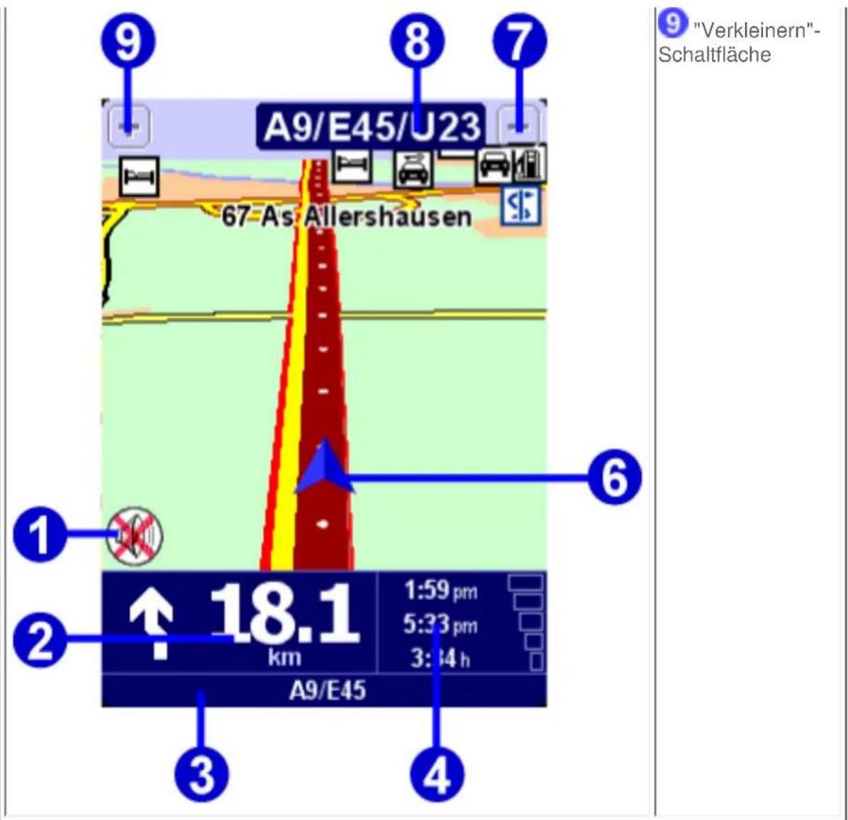 9 A9/E45/U23 8 7 67 As Allershausen 1 6 18.1 km 1:59 pm 5:33 pm 3:34 h A9/E45 4 9 "Verkleinern"- Schaltfläche