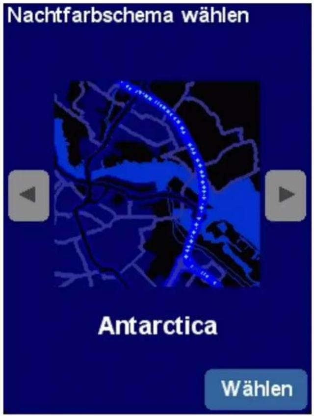 Nachtfarbschema wählen Antarctica Wählen