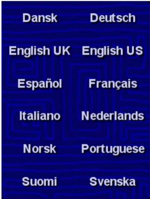 Dansk English UK Español Italiano Norsk Suomi Deutsch English US Français Nederlands Portuguese Svenska