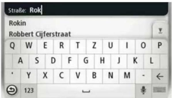 Straße: Rok Rokin Robbert Cijferstraat Q W E R T Z U I O P A S D F G H J K L ' Y X C V B N M - ← 123