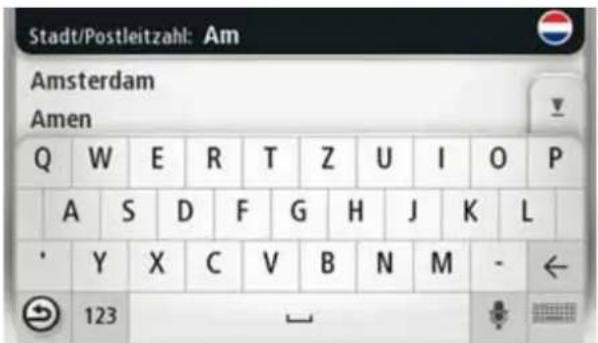 Stadt/Postleitzahl: Am Amsterdam Amen Q W E R T Z U I O P A S D F G H J K L · Y X C V B N M - ← 123