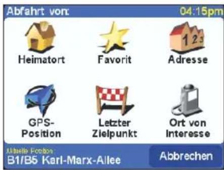 Abfahrt von: 04:15pm Heimatort Favorit Adresse GPS- Position Letzter Zielpunkt Ort von Interesse Albelle Poston B1/B5 Karl-Marx-Allee Abbrechen