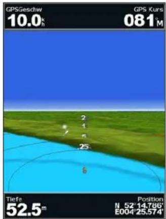 GPSGeschw 10.0h GPS Kurs 081m 2 1 5 25 6 Tiefe: 52.5m Position N 52° 14786° E004 25.574°