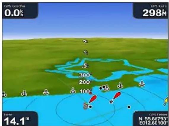 GARMIN GPSMap 4000 - Verwenden von Mariner's Eye 3D - 1