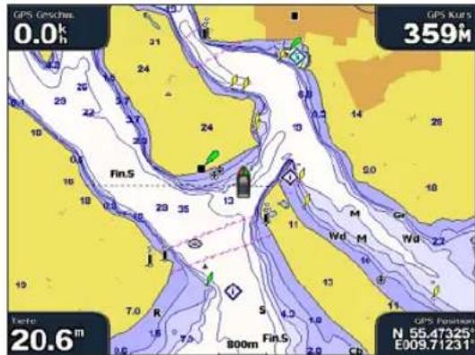 GARMIN GPSMAP 6000 - Anzeigen von Satellitenbildern auf der Navigationskarte - 1