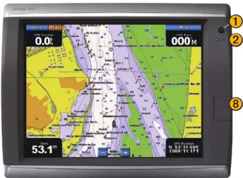 GARMIN GPSMAP 6000 - Vorder- und Rückseite des Geräts - 2