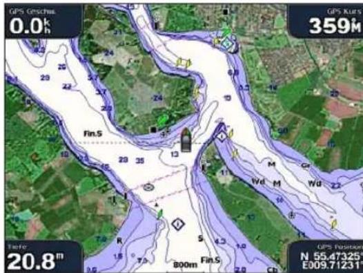 GARMIN GPSMAP 6000 - Anzeigen von Satellitenbildern auf der Navigationskarte - 2