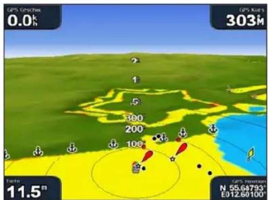 GARMIN GPSMAP 6000 - Ein- oder Ausblenden der Farben von Gefahrenstellen - 2