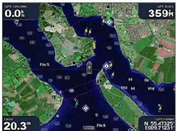 GARMIN GPSMap 5000 - So aktivieren Sie Satellitenbilder: - 5