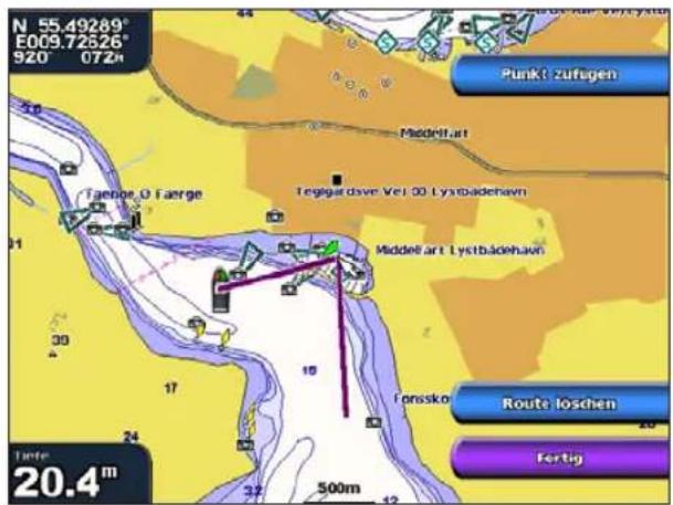 GARMIN GPSMap 5000 - So erzeugen Sie eine Route von Ihrem aktuellen Standort aus: - 2