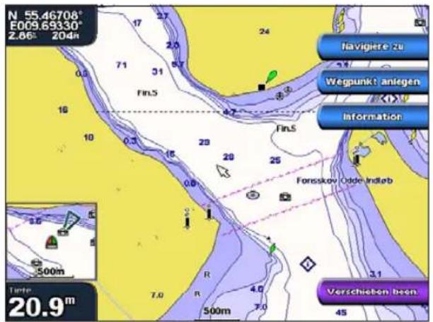 GARMIN GPSMap 5000 - So erzeugen Sie eine Route von Ihrem aktuellen Standort aus: - 1