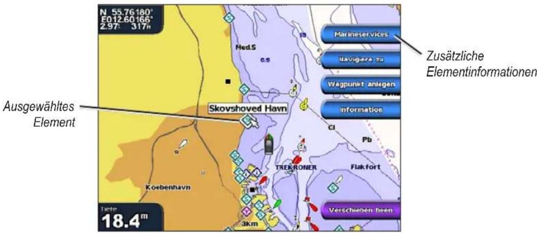 GARMIN GPSMap 5000 - Zugriff auf zusätzliche Objektinformationen - 1